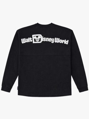 Walt Disney World Spirit Jersey Spellout Longsleeve Black Size Kids XL
